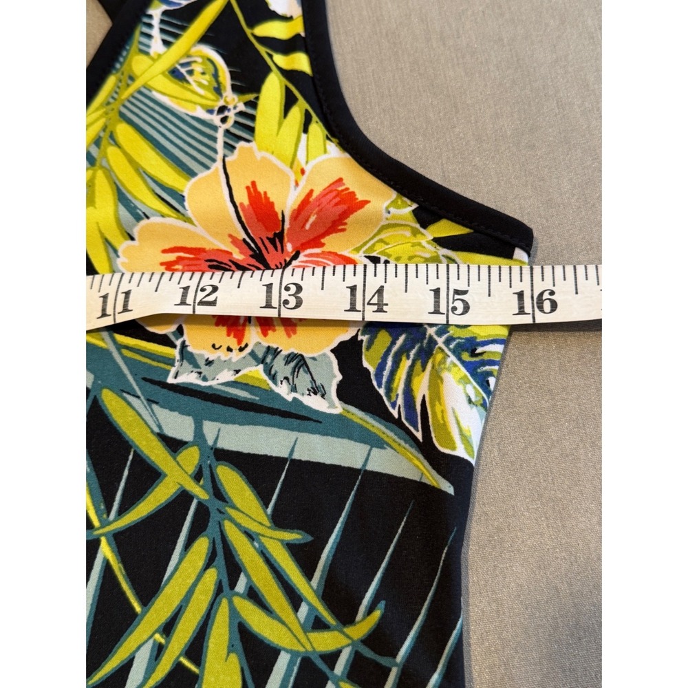 Snap Tropical Floral Butterfly High Low Maxi Dress V-Neck Cutout Back Teal M - Picture 9 of 10